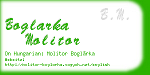 boglarka molitor business card